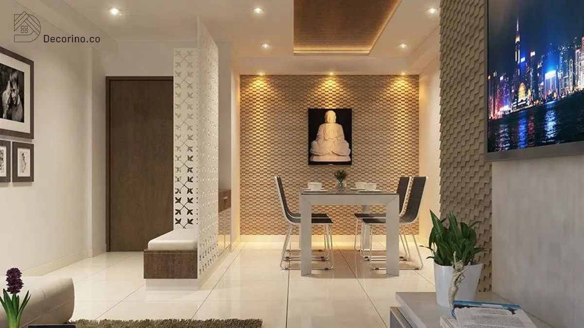 پارتیشن بندی سالن پذیرایی با طرح ضربدری
