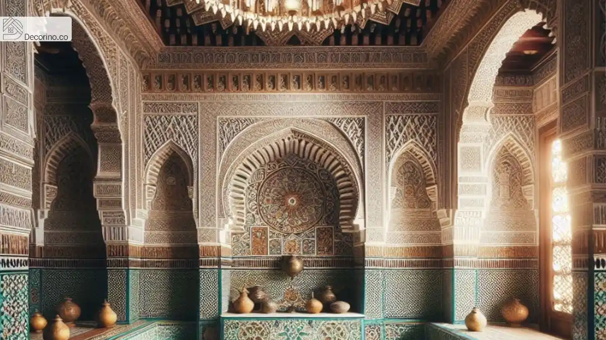 کاشی کاری پر از جزئیات ظریف و در هم پیچیده