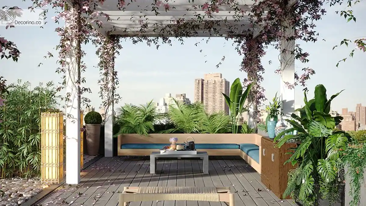 طراحی آلاچیق برای حیاط پشت بام