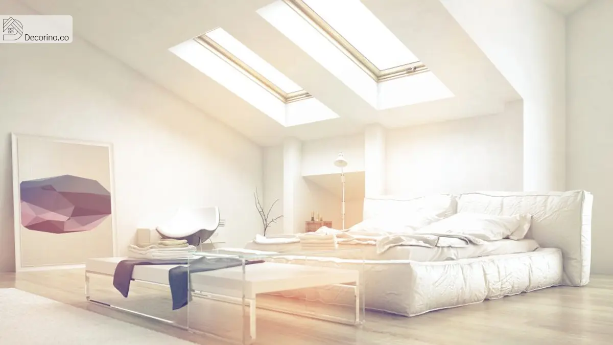 نصب پنجره سقفی (Skylight) برای افزایش نور در دکوراسیون داخلی